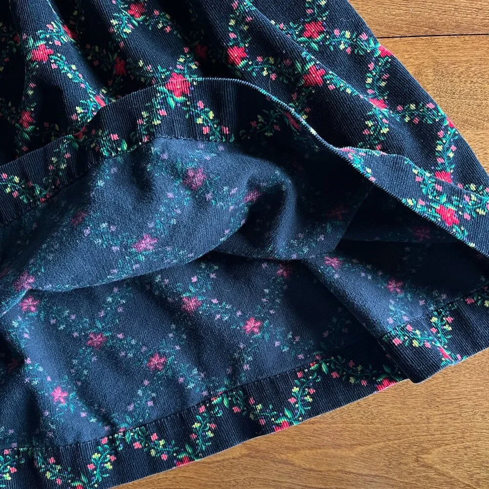 Gymboree vintage corduroy floral dress XX-Large 6/7